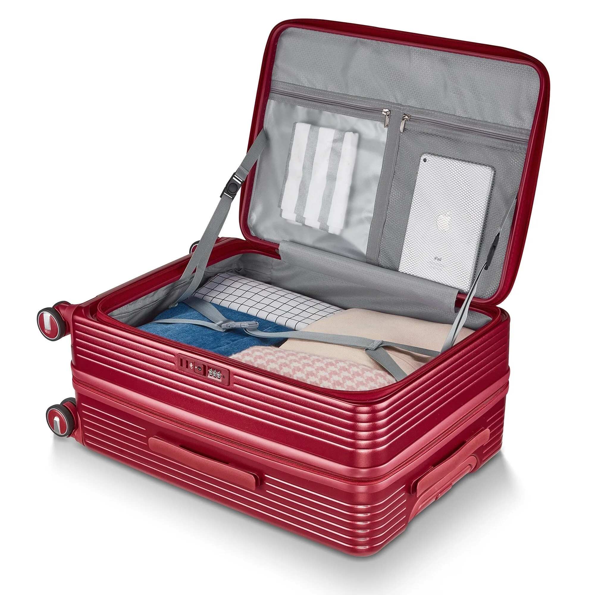 3 Piece (20/24/28) Expandable Luggage Sets with TSA Lock and Spinner Wheels, Hardsided Luggage with Front Pocket