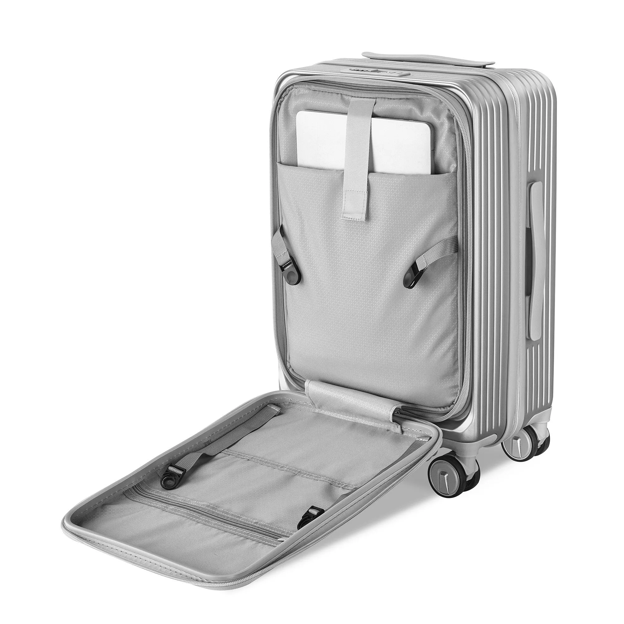 3 Piece (20/24/28) Expandable Luggage Sets with TSA Lock and Spinner Wheels, Hardsided Luggage with Front Pocket