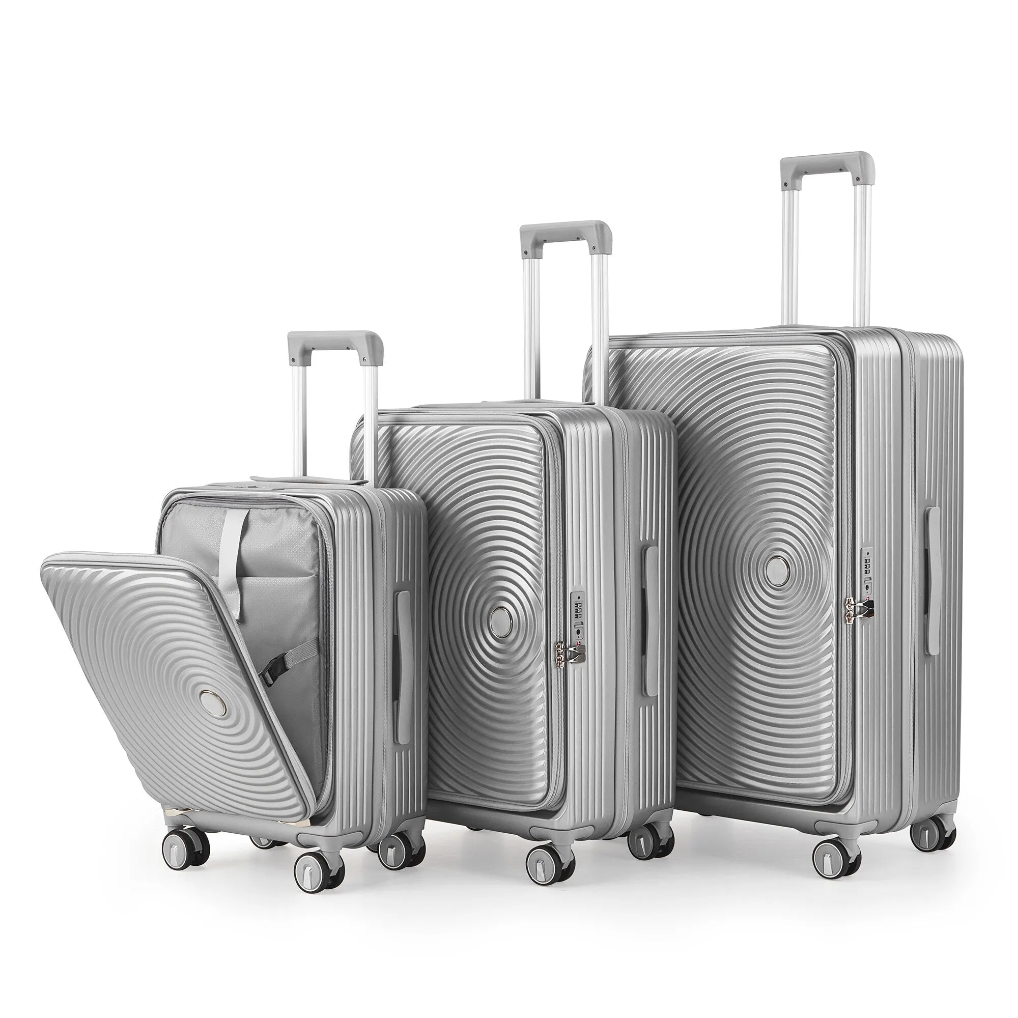 3 Piece (20/24/28) Expandable Luggage Sets with TSA Lock and Spinner Wheels, Hardsided Luggage with Front Pocket