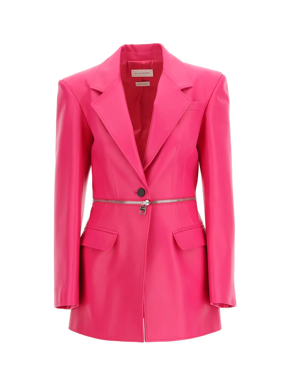 Alexander McQueen Zip Detailed Long-Sleeved Jacket