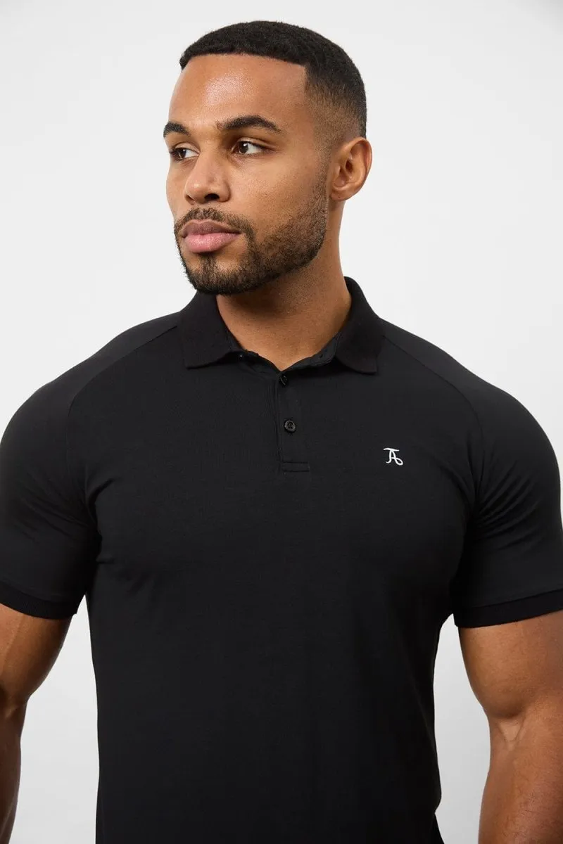 Athletic Fit Polo Shirt in Black