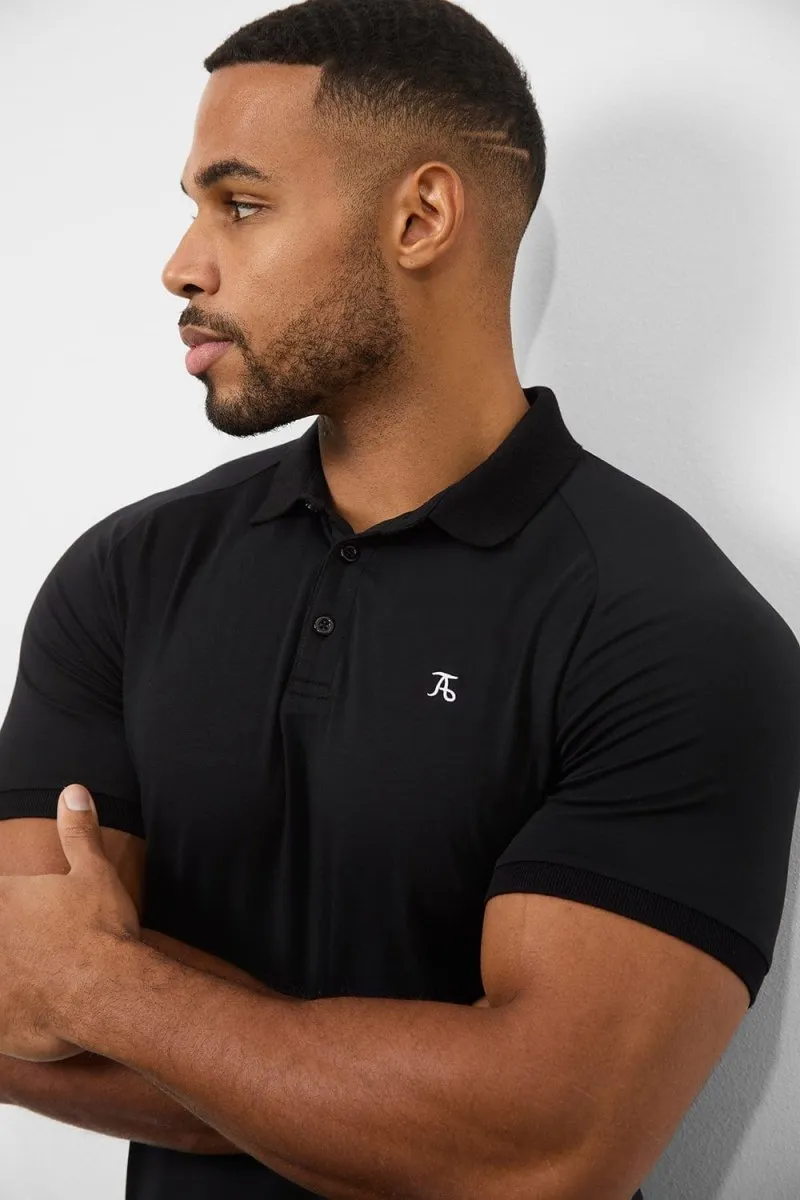 Athletic Fit Polo Shirt in Black