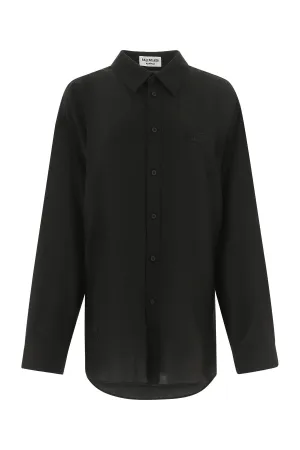 Balenciaga Logo Detailed Oversized Shirt