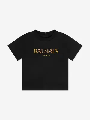 Balmain Baby Logo T-Shirt in Black