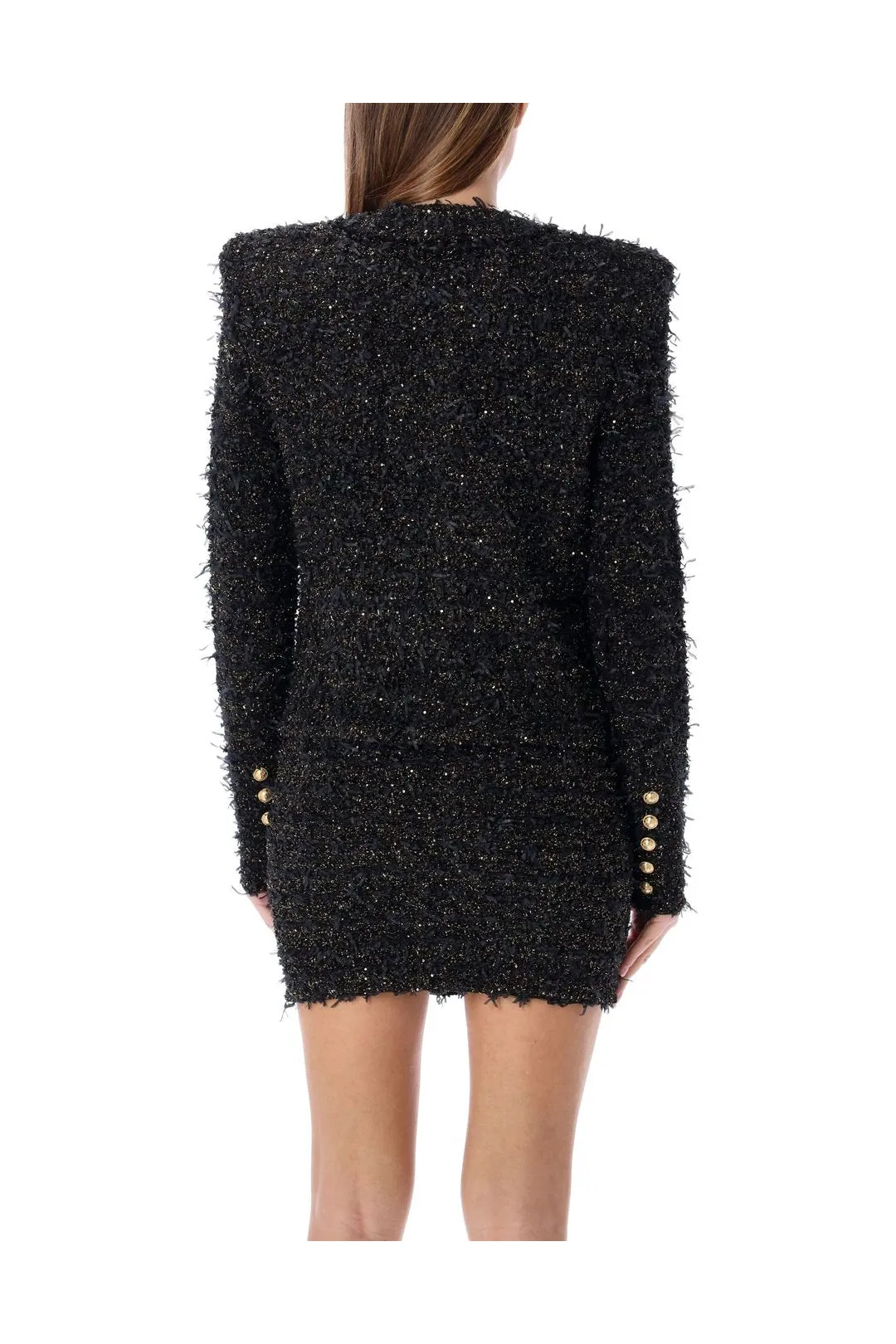 Balmain Button Detailed Tweed Jacket