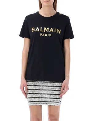 Balmain Logo Detailed Crewneck T-Shirt
