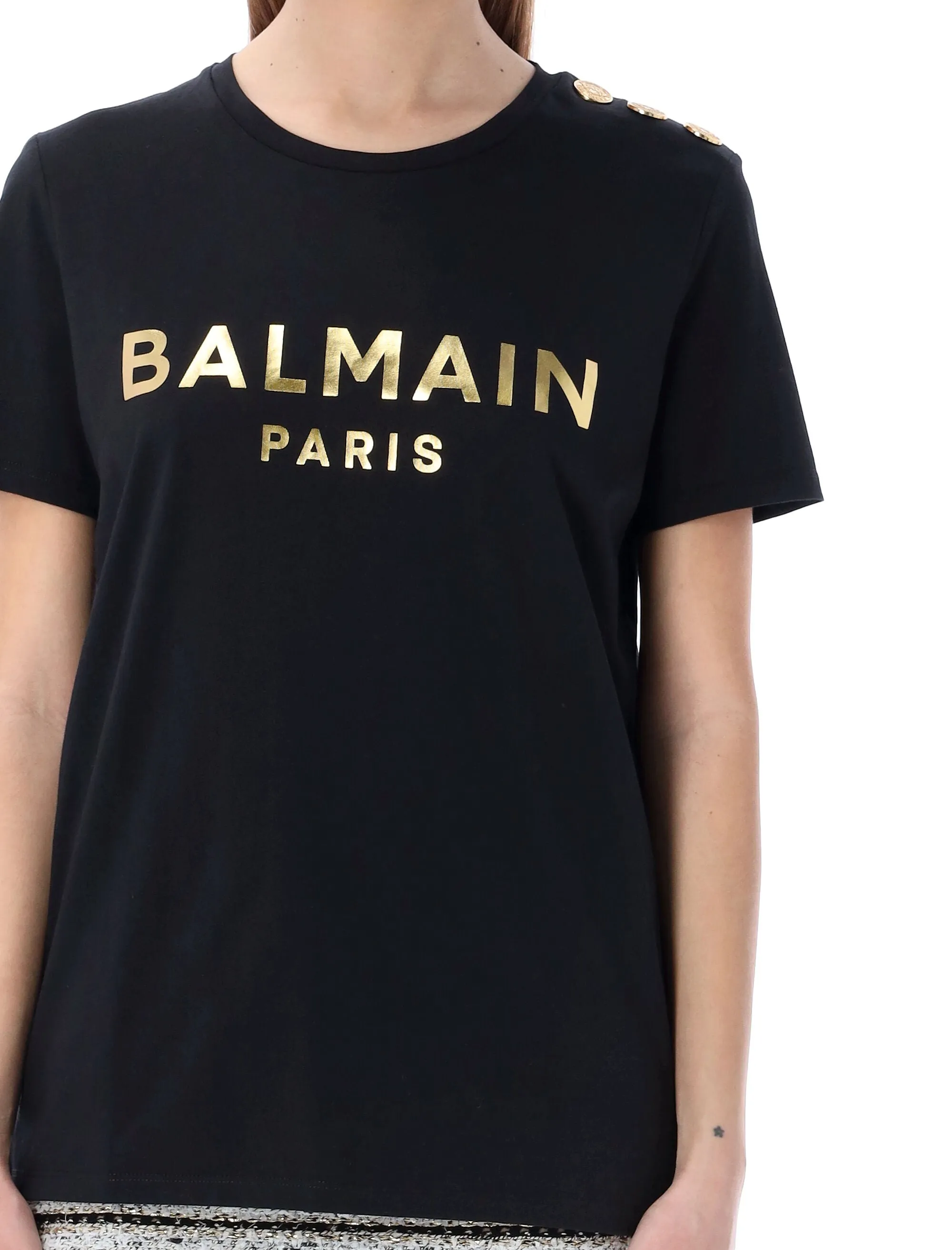 Balmain Logo Detailed Crewneck T-Shirt