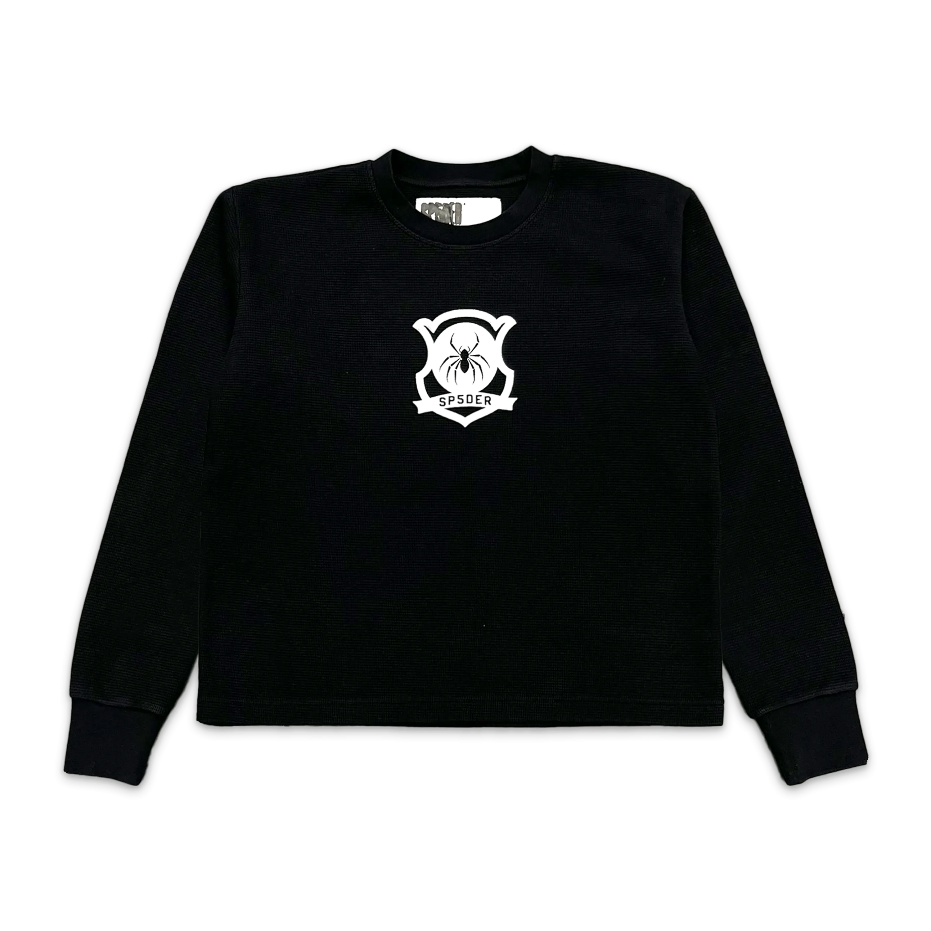Beckham Waffle Knit L/S Top Black