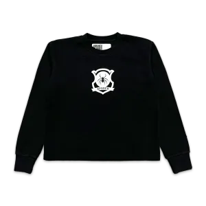 Beckham Waffle Knit L/S Top Black