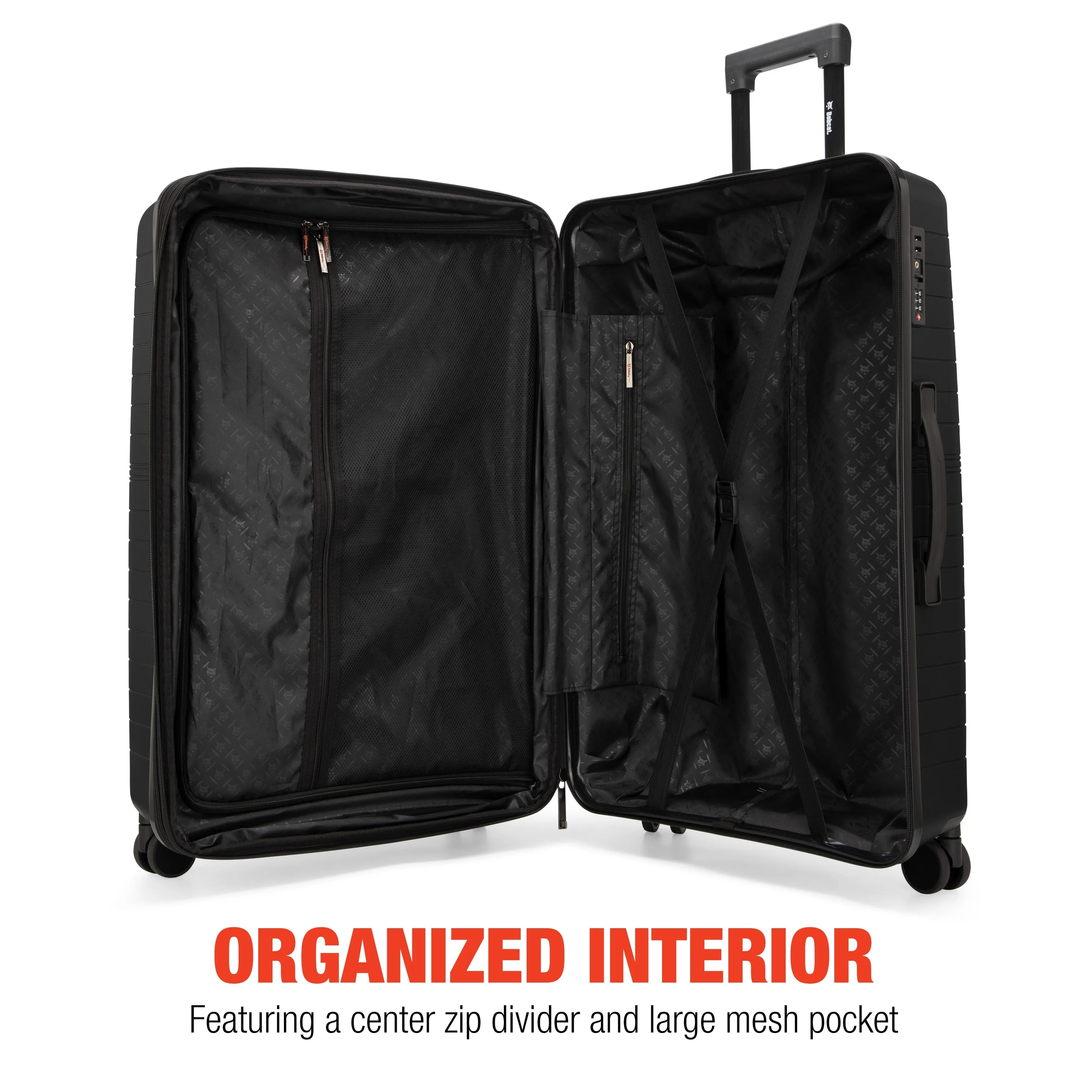 Bobcat Excavator 3-Piece Expandable Hardside Spinner Luggage Set