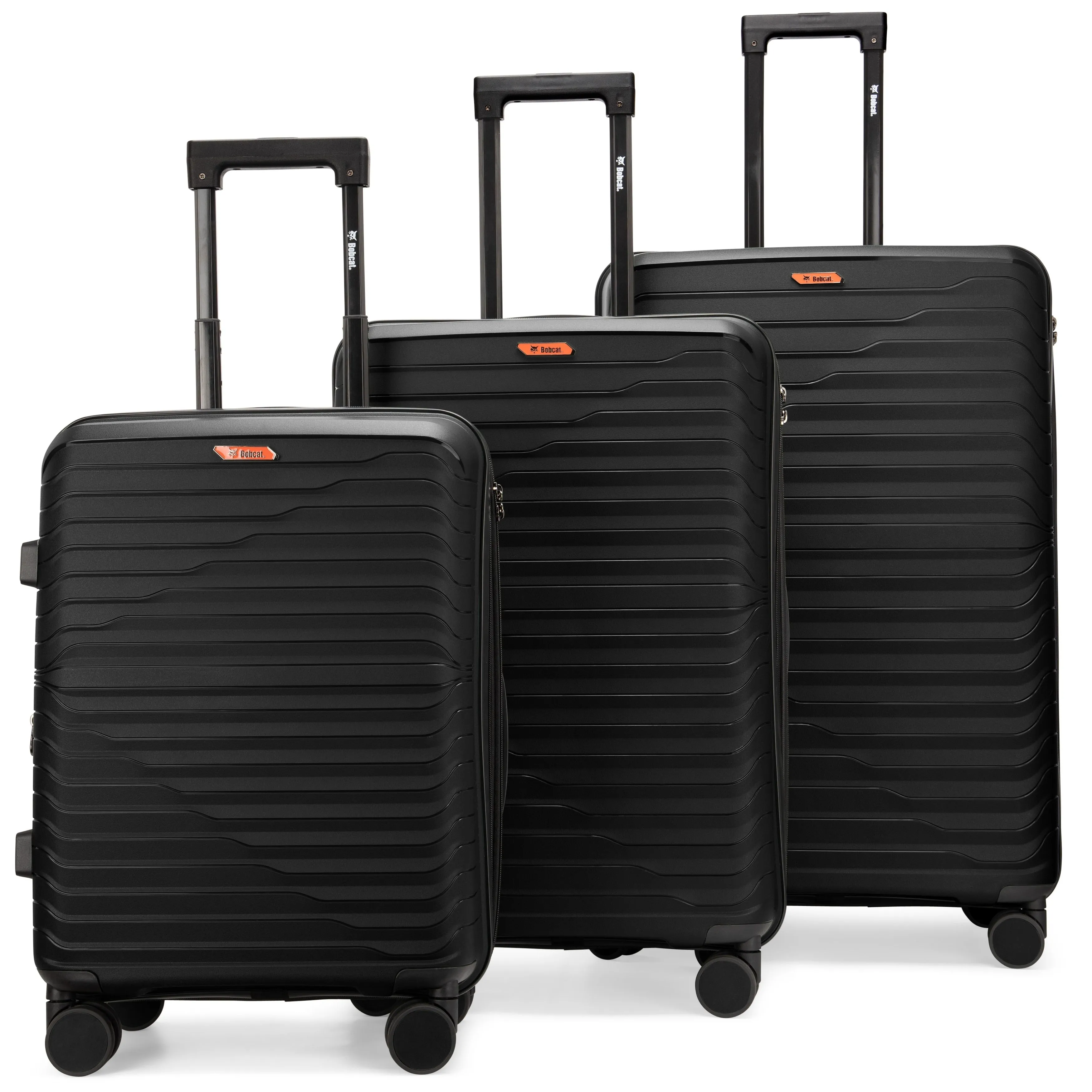 Bobcat Excavator 3-Piece Expandable Hardside Spinner Luggage Set