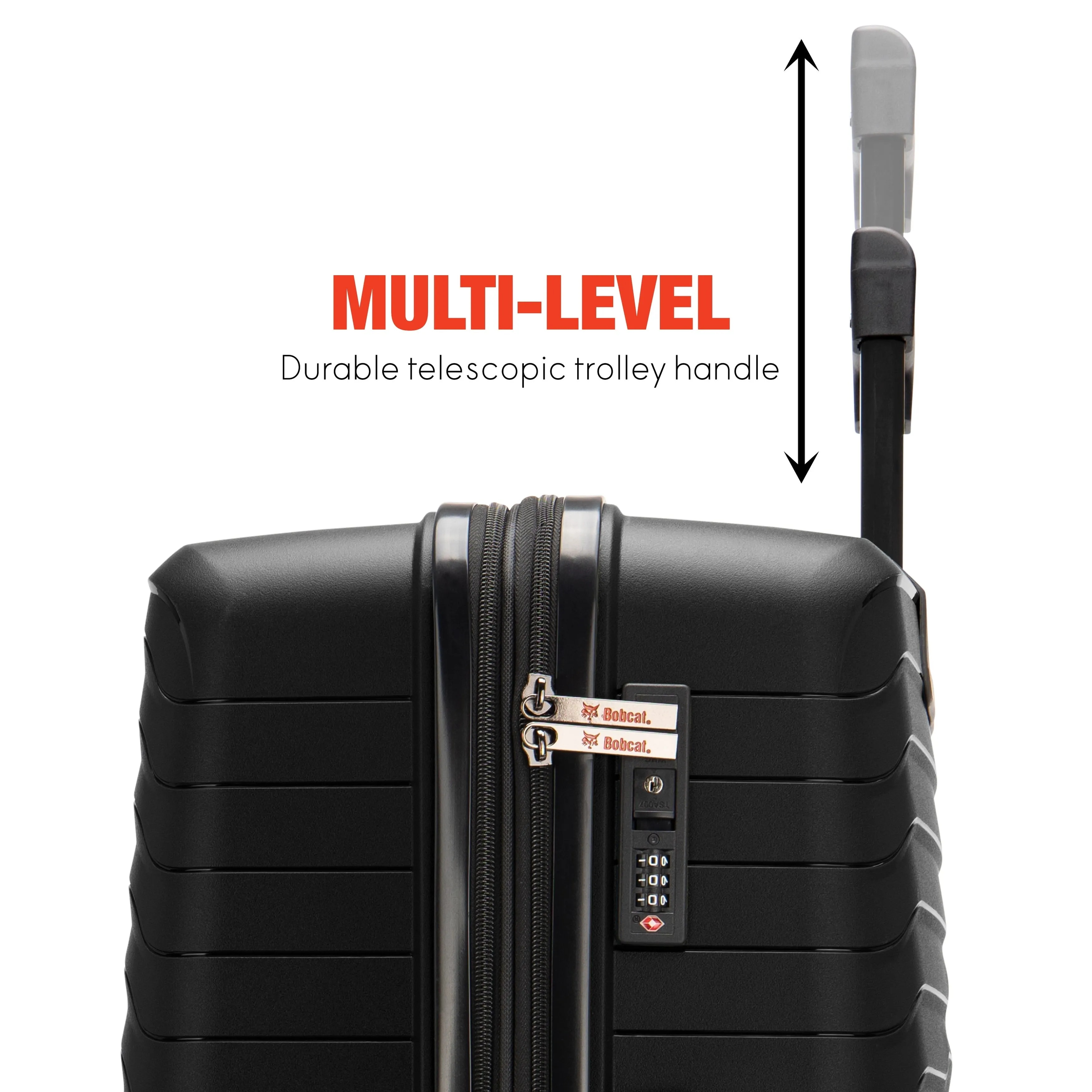 Bobcat Excavator 3-Piece Expandable Hardside Spinner Luggage Set