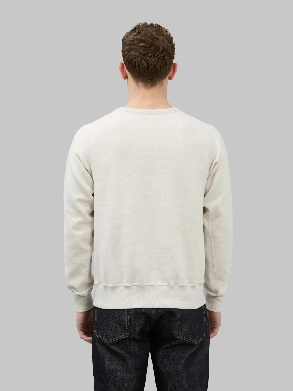 Buzz Rickson's BR69507 Freedom Sleeve Logo Sweatshirt Oatmeal