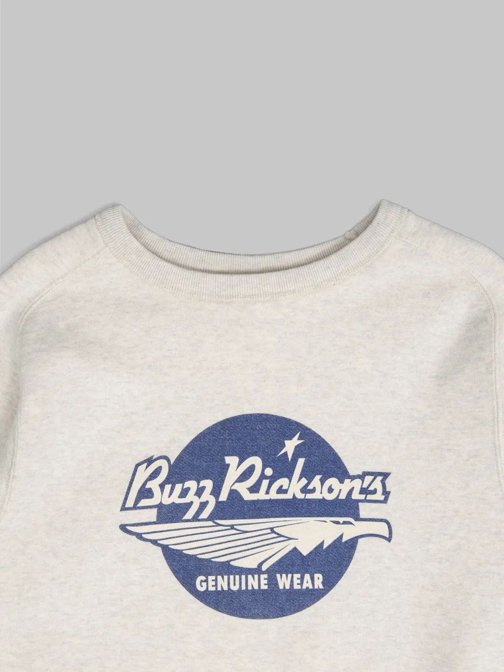 Buzz Rickson's BR69507 Freedom Sleeve Logo Sweatshirt Oatmeal
