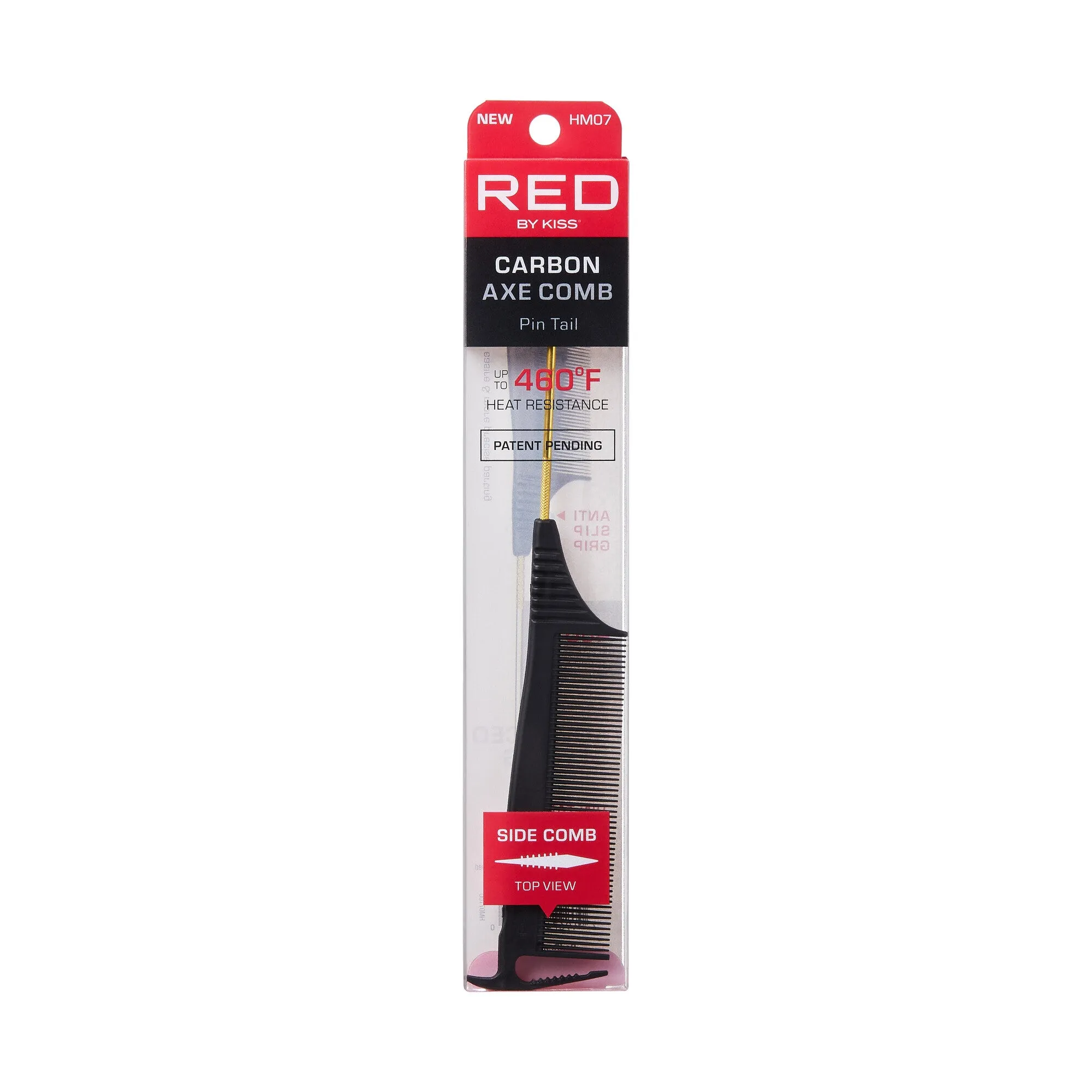 Carbon AXE Rat Tail Comb by Red by Kiss