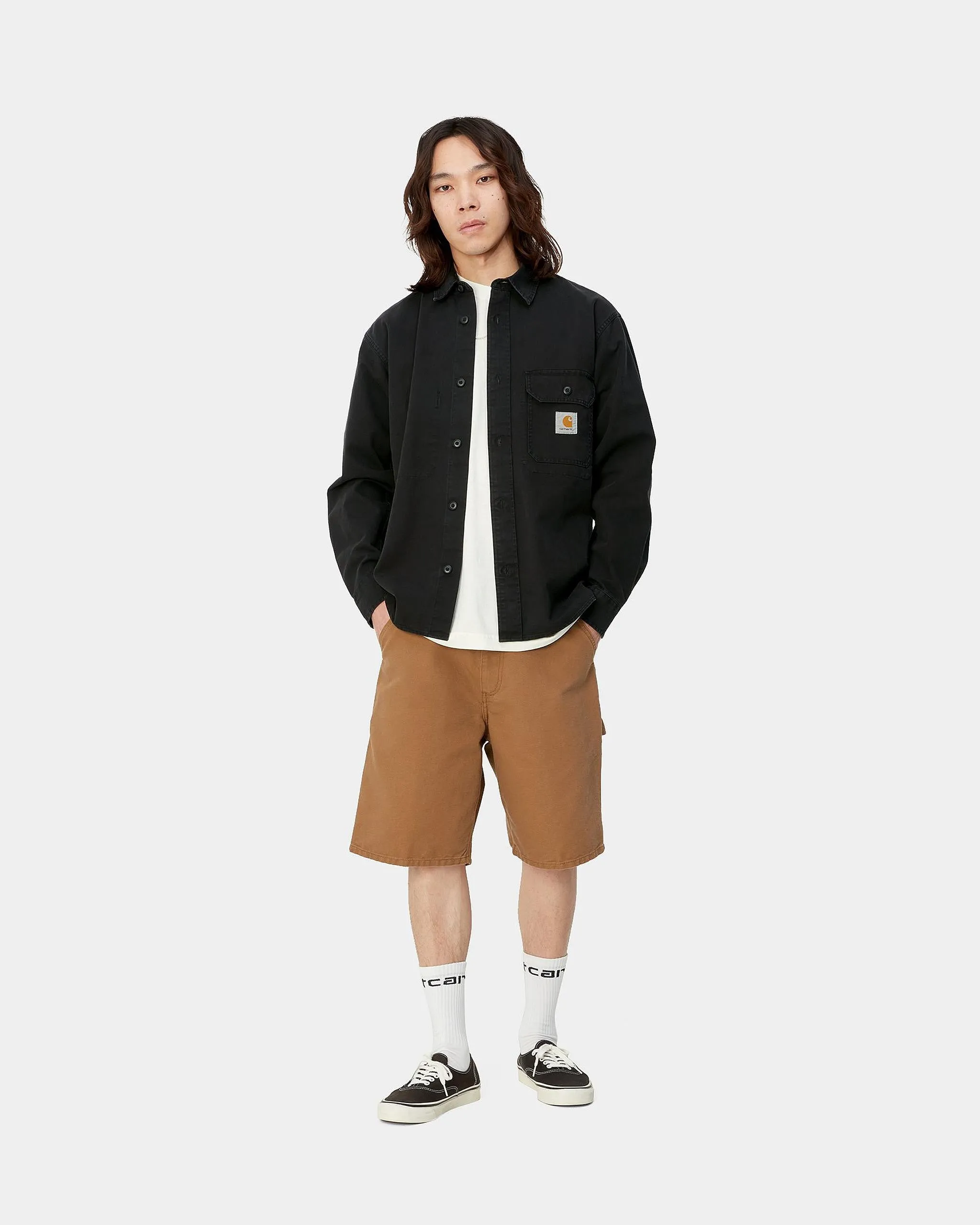 Carhartt WIP Reno Shirt Jacket - Black Garment Dyed