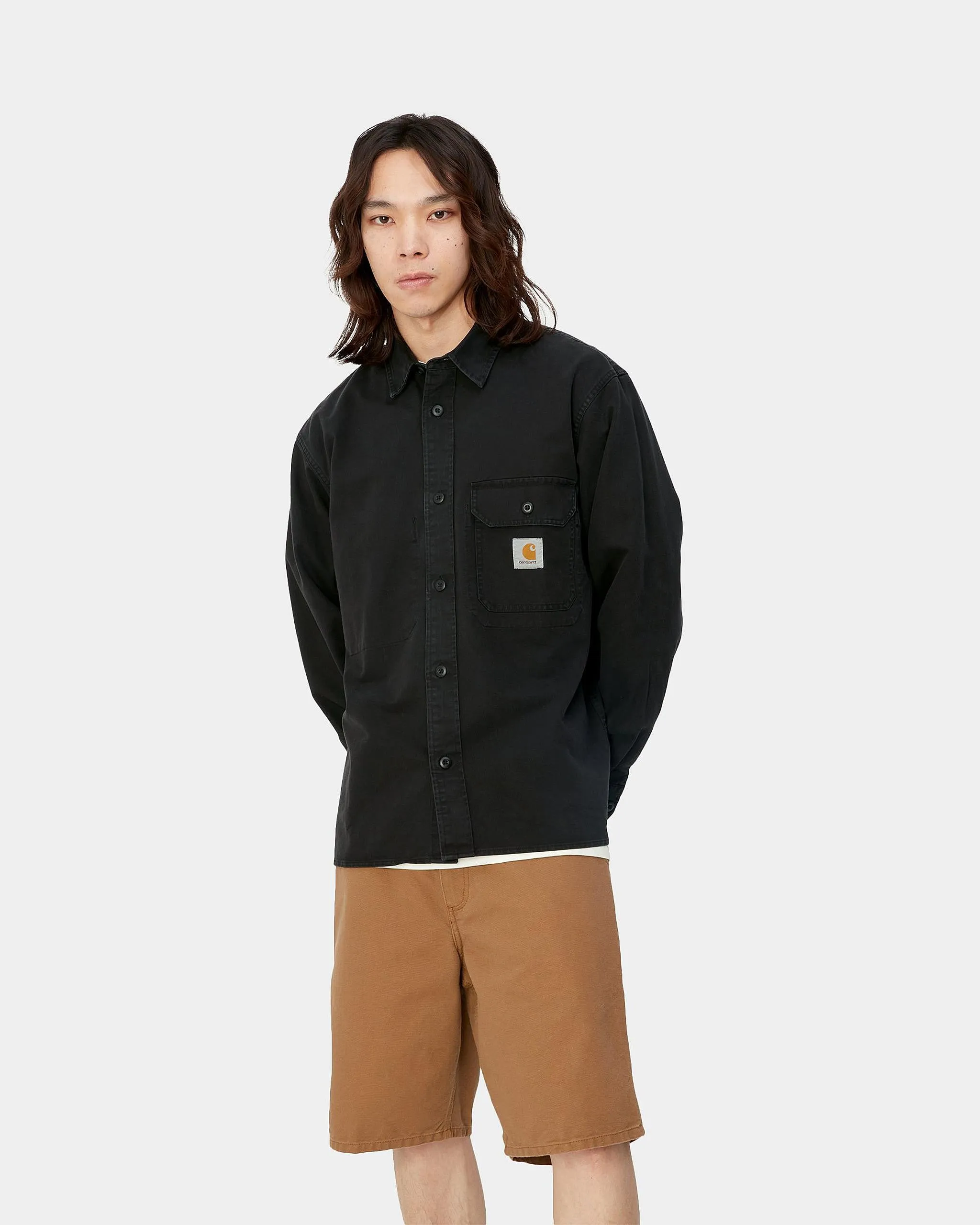 Carhartt WIP Reno Shirt Jacket - Black Garment Dyed