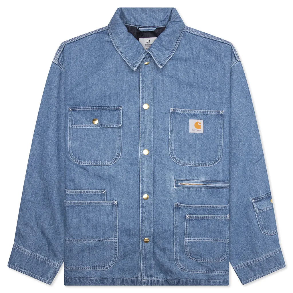 Carhartt WIP x Invincible Denim Chore Coat Max - Blue