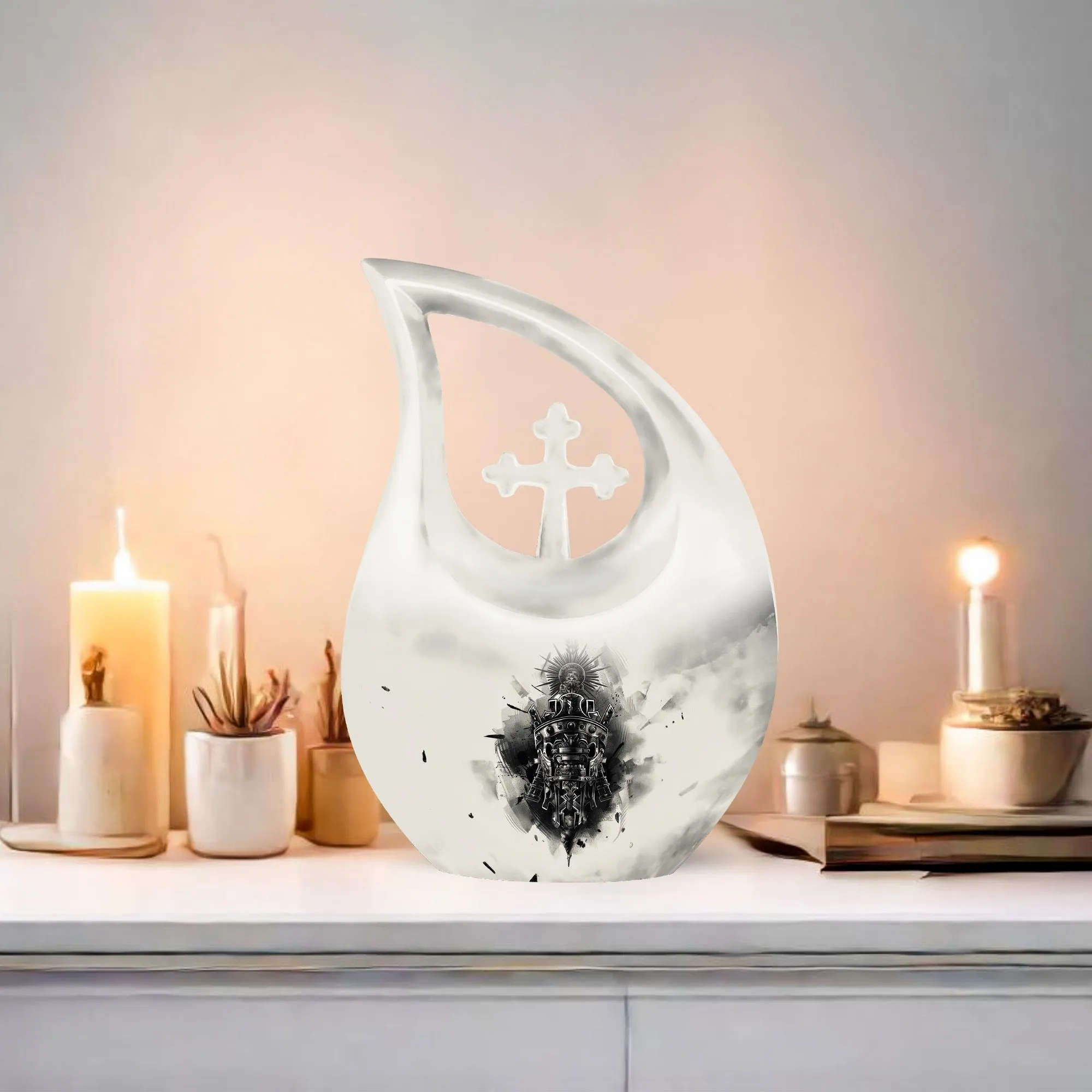 Catholic Cremation Urn - Memorial Cremation Urn For Ashes