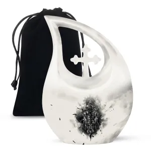 Catholic Cremation Urn - Memorial Cremation Urn For Ashes
