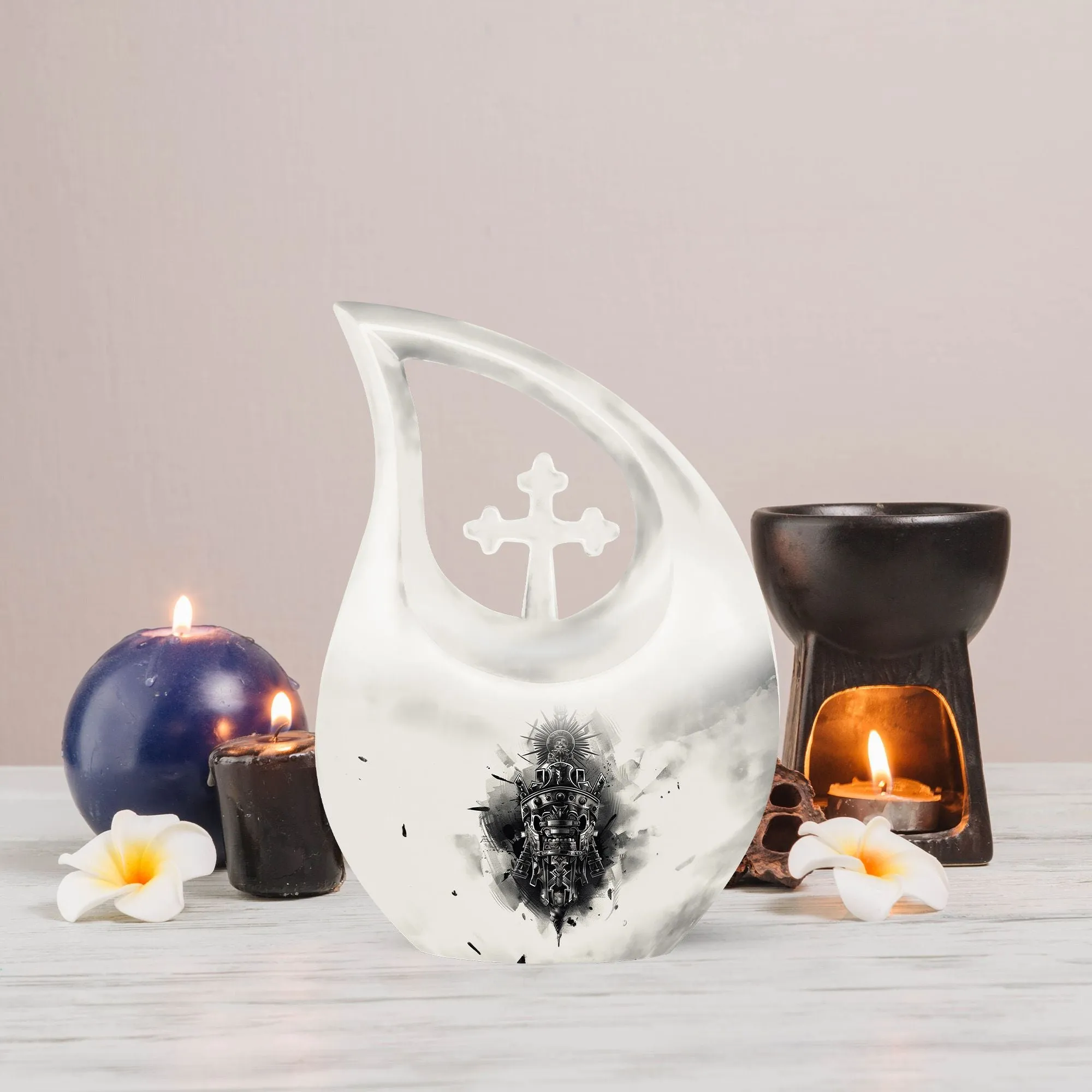 Catholic Cremation Urn - Memorial Cremation Urn For Ashes