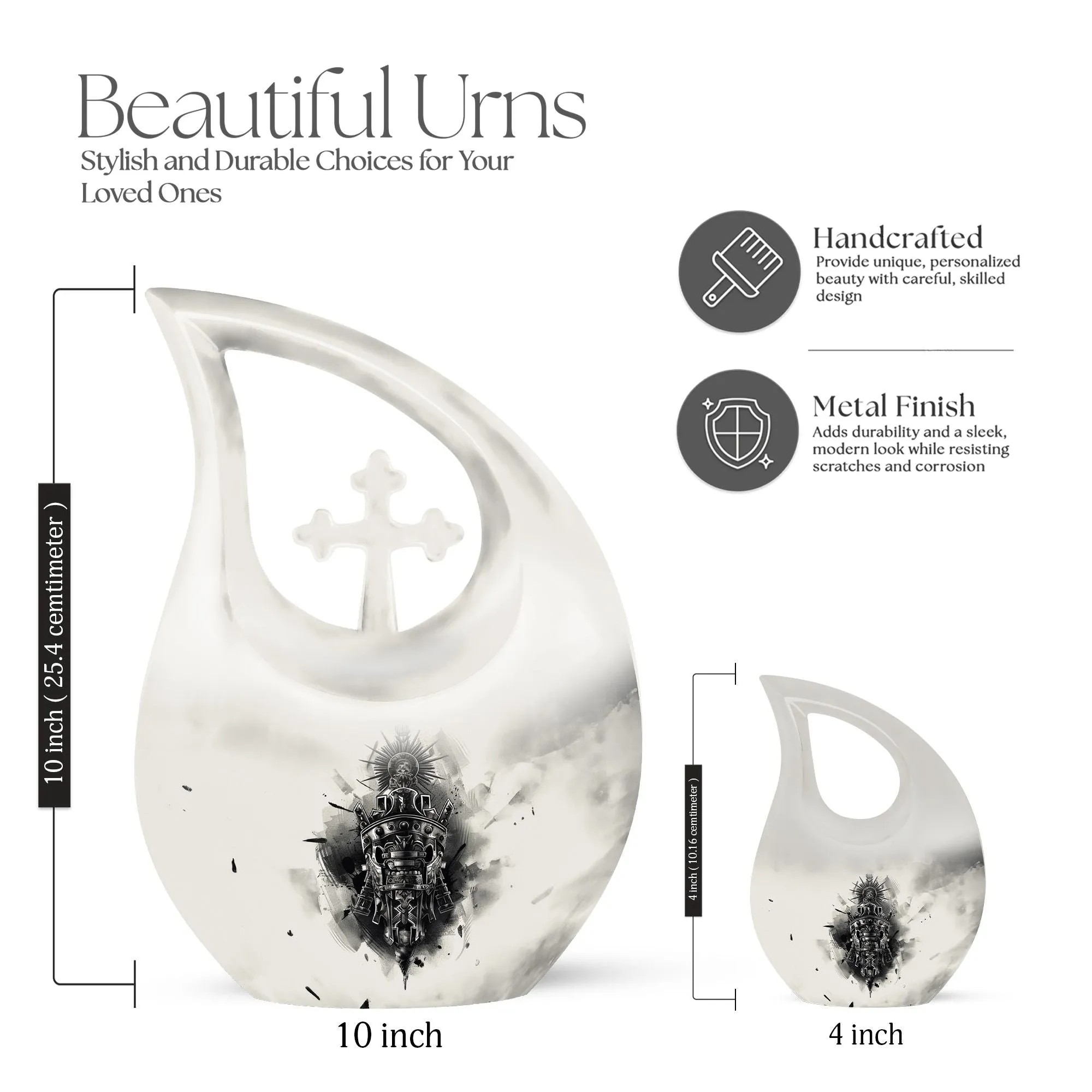 Catholic Cremation Urn - Memorial Cremation Urn For Ashes