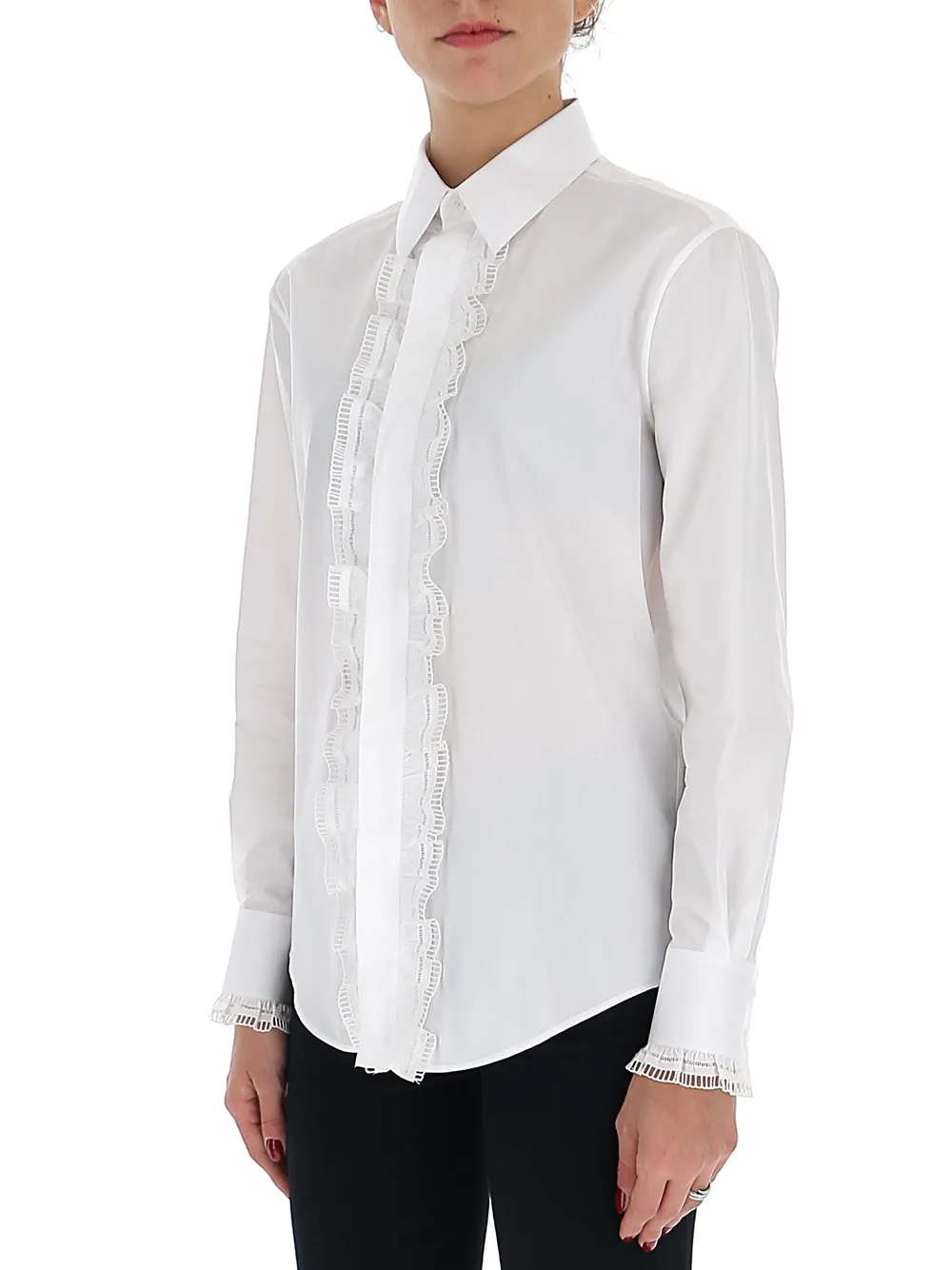 Celine Embroidered Frill Detailed Shirt
