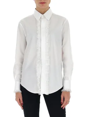 Celine Embroidered Frill Detailed Shirt