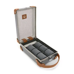 Centenary · 6-Slot Watch Case | Grey/Caramel
