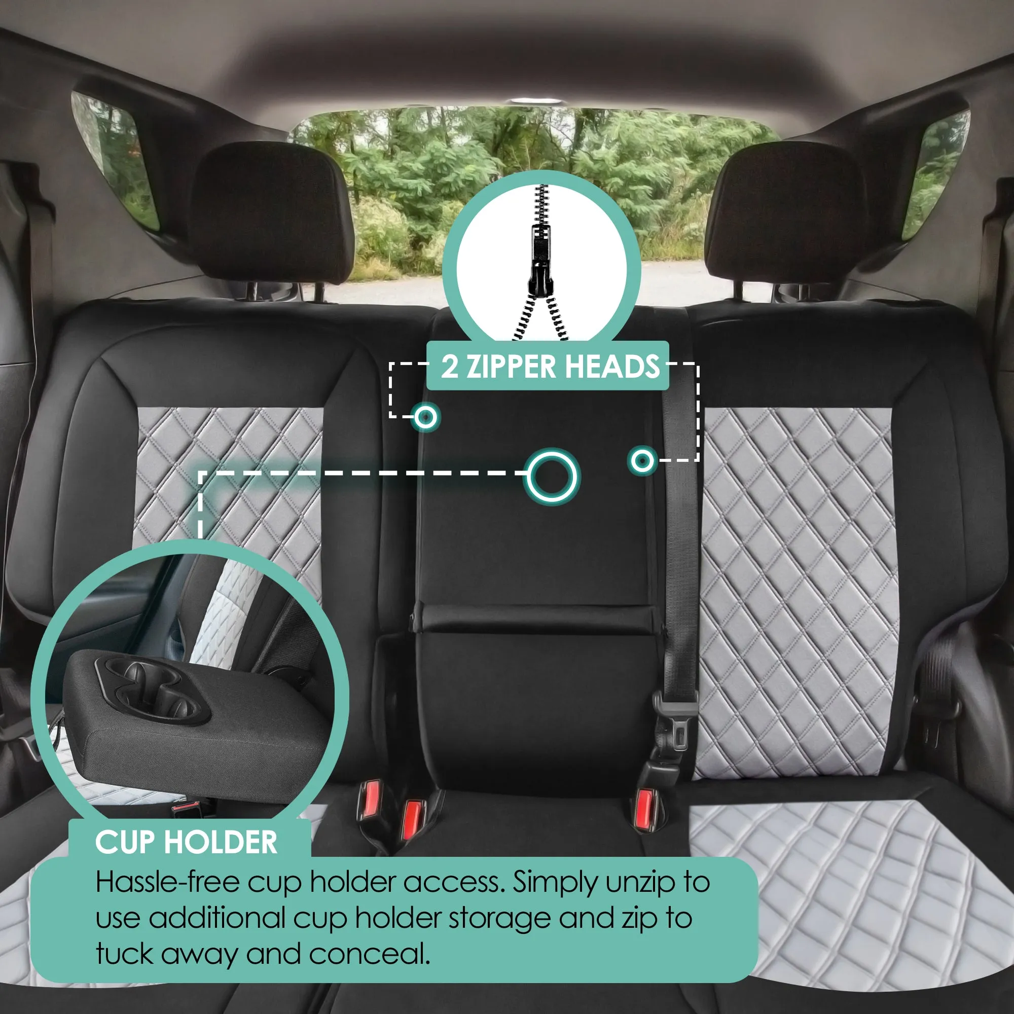Chevy Equinox 2018-2023 - Full Set Seat Covers - Gray Ultraflex Neoprene