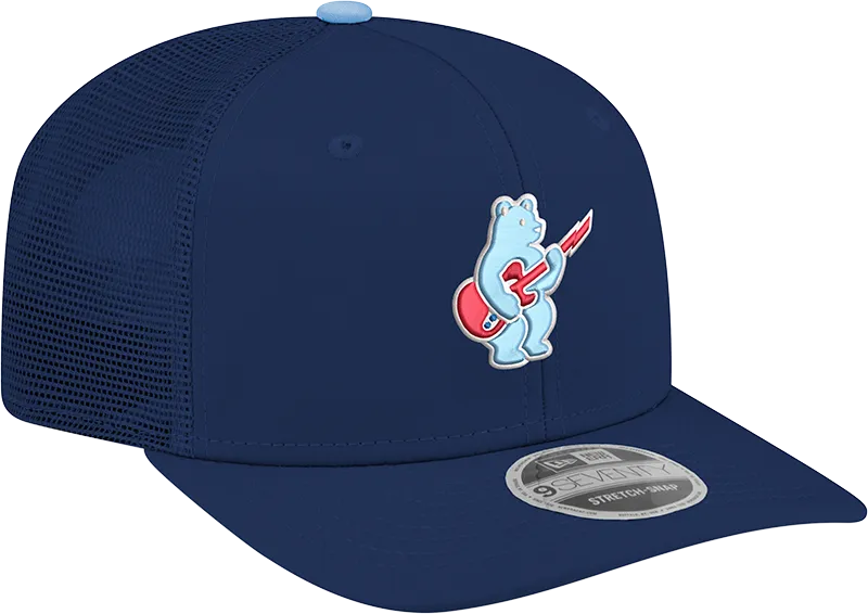 Chicago Cubs New Era Sky Guitar Bear Navy Alternate 2 9SEVENTY Trucker Hat