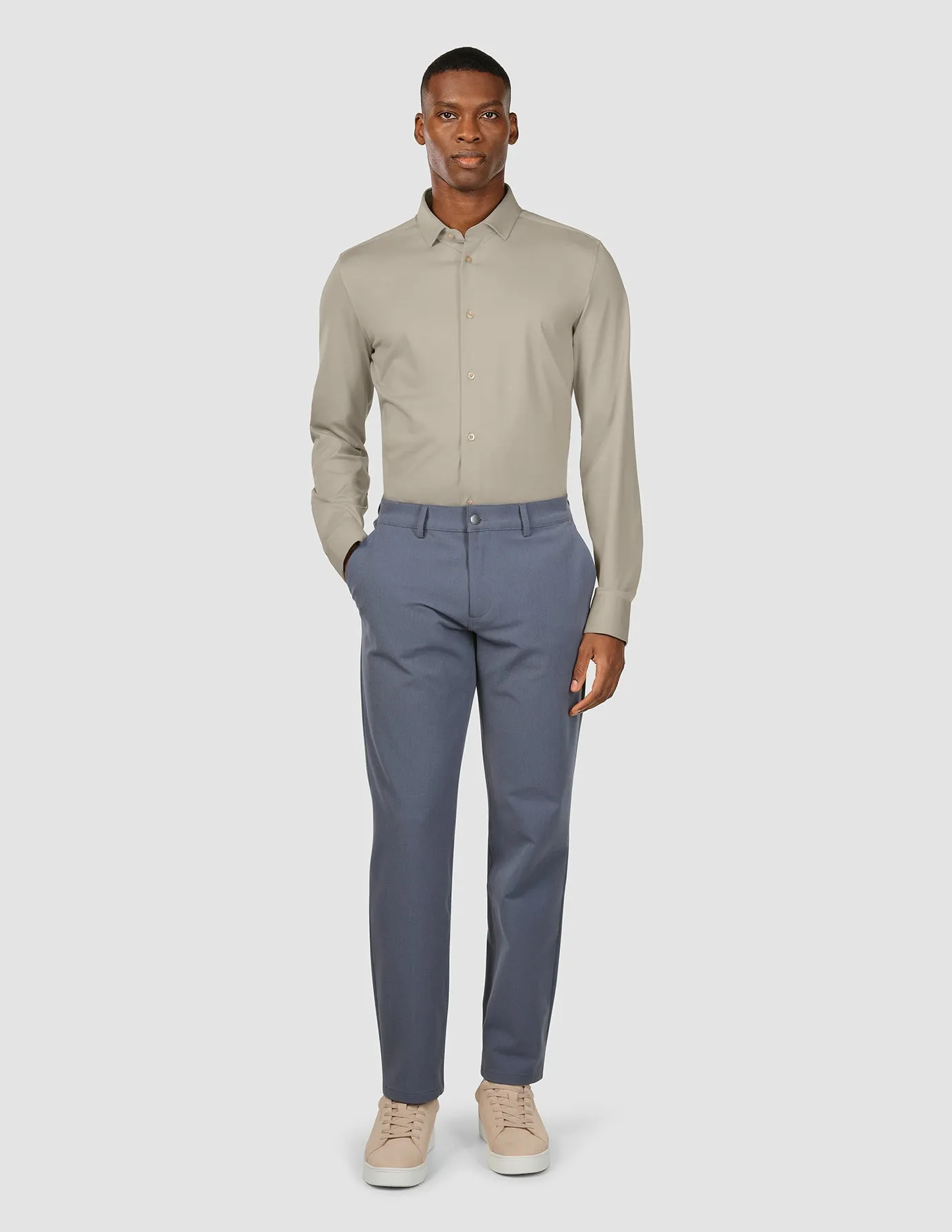Classic Shirt Stone Beige Slim