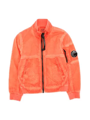 C.P. Company Kids Logo Detailed Zip-Up Jacket