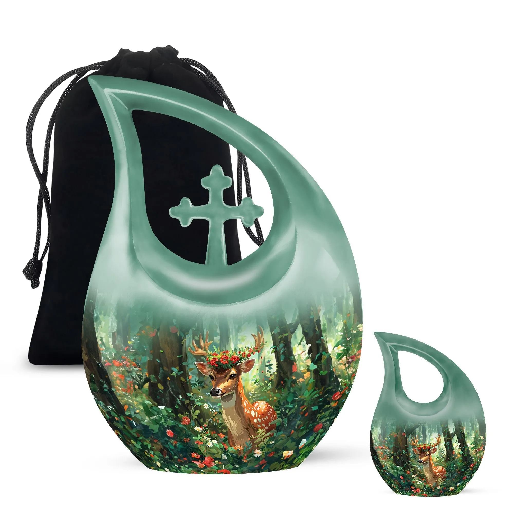 Deer Memorial Urn, Containers Urn For Cremated Ashes