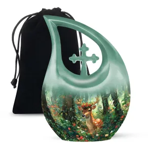 Deer Memorial Urn, Containers Urn For Cremated Ashes