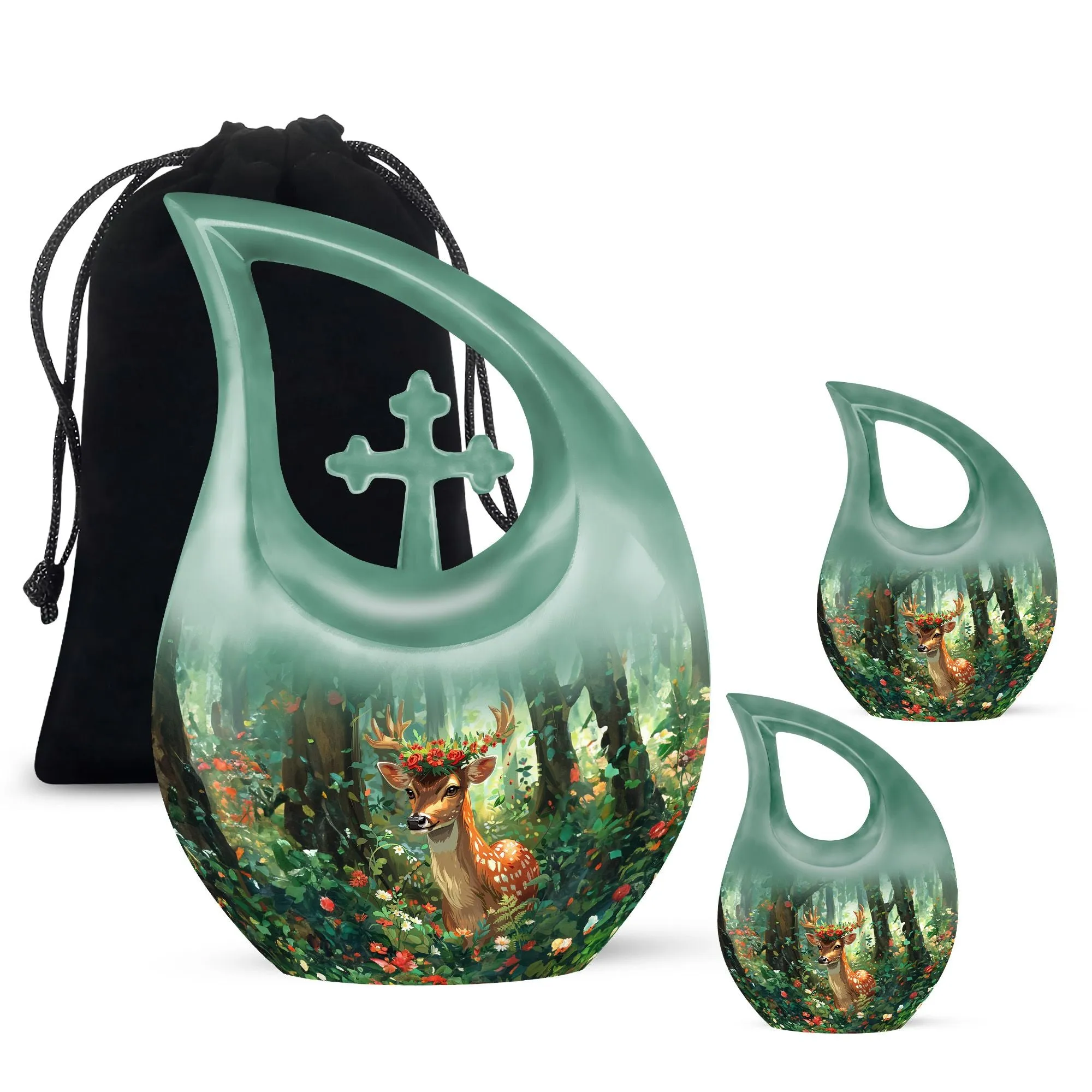 Deer Memorial Urn, Containers Urn For Cremated Ashes