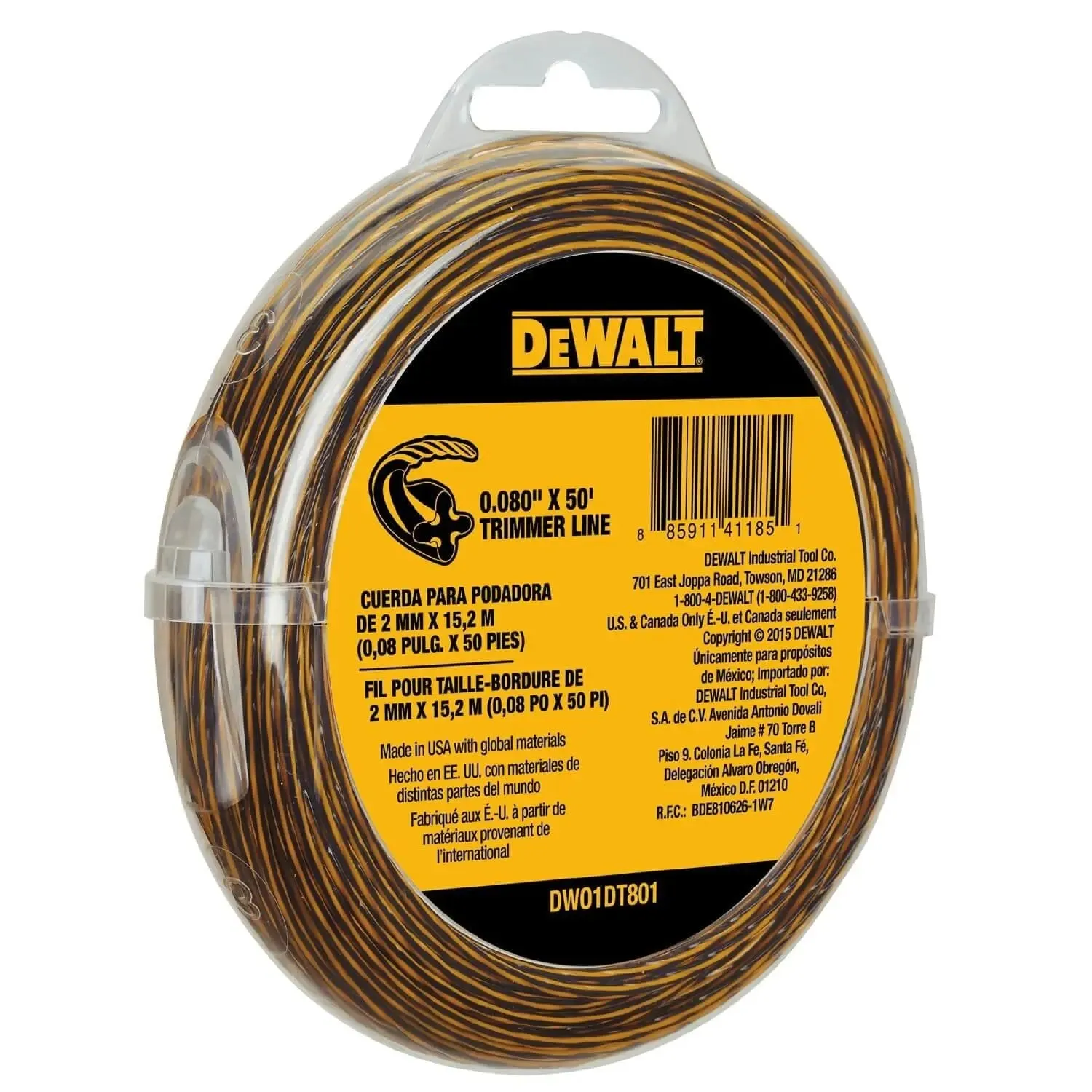 DEWALT DWO1DT801-String Trimmer Line, 50-Feet By 0.080-Inch