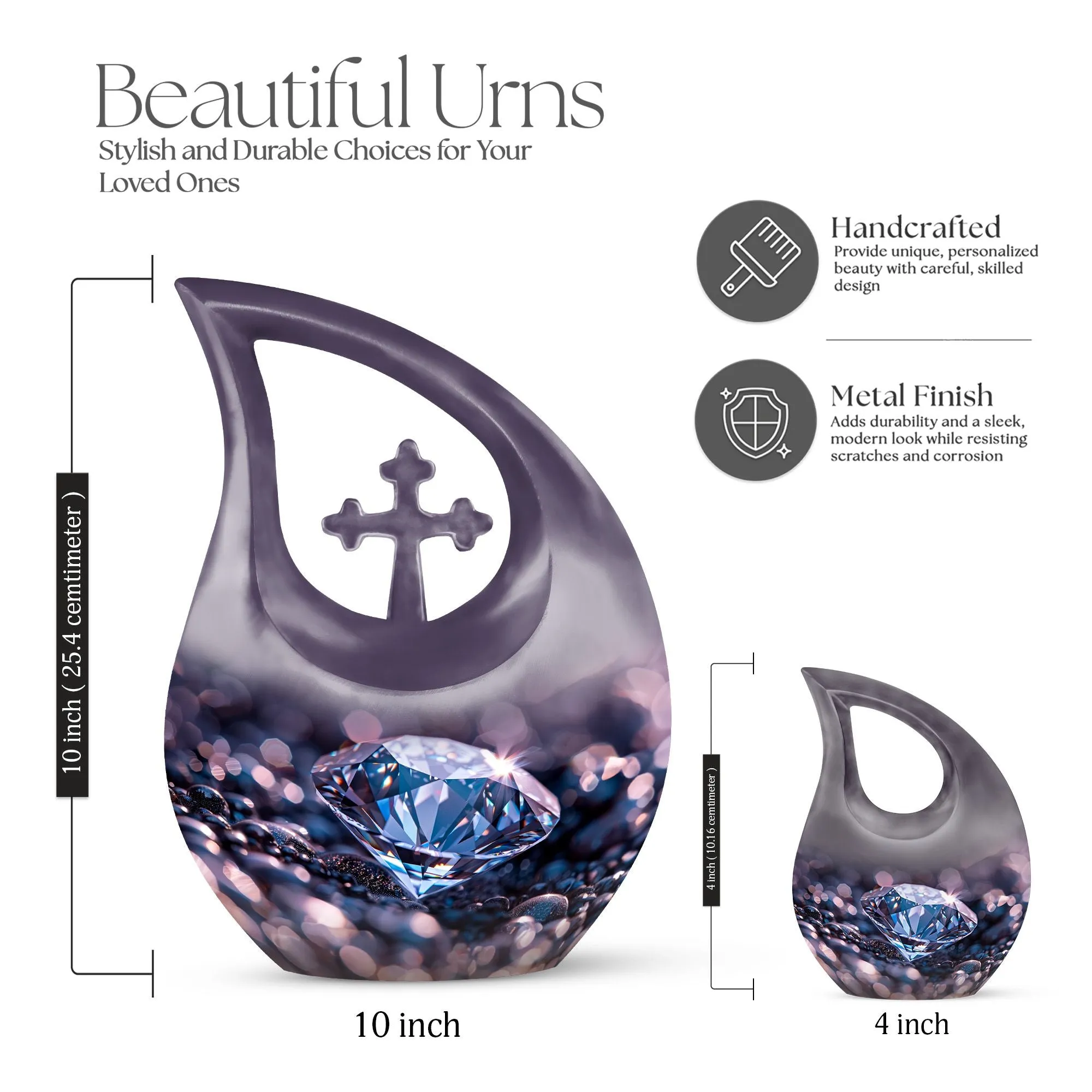 Diamond Radiance - Memorial Urn for Cherished Memories