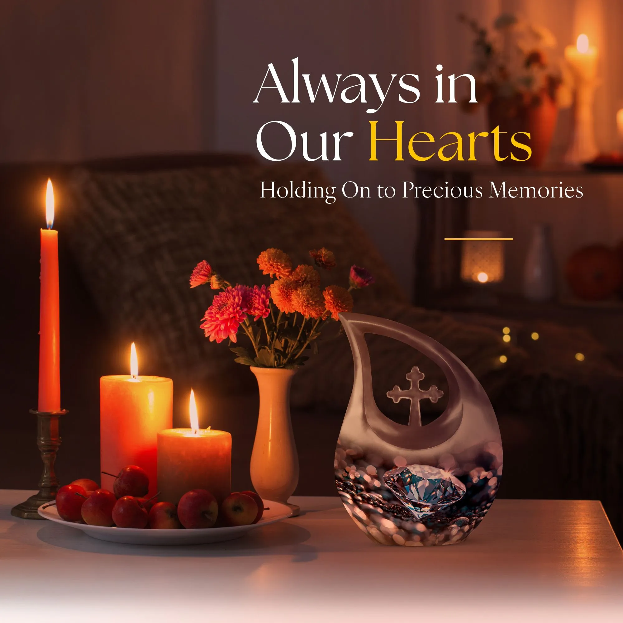 Diamond Radiance - Memorial Urn for Cherished Memories