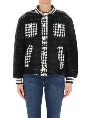 Dolce & Gabbana Houndstooth Detailed Quilted Jacket