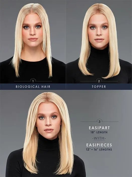 easiPieces 12" L x 6" W | Remy Human Hair Piece (1 Piece)