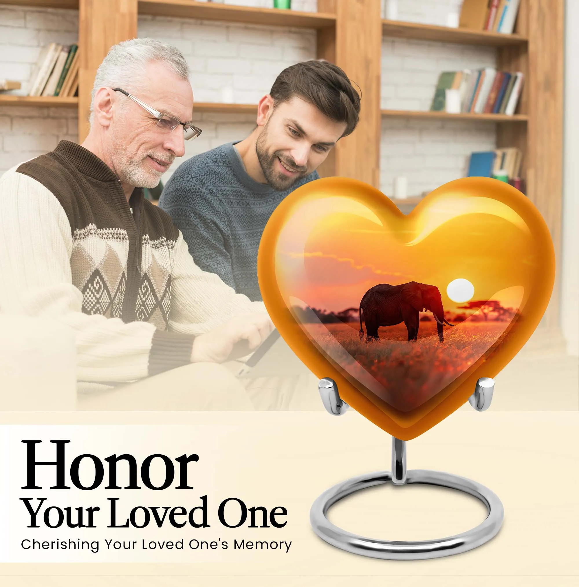 Elephant Urn Serenity: Substantial Offering for Male Cremation