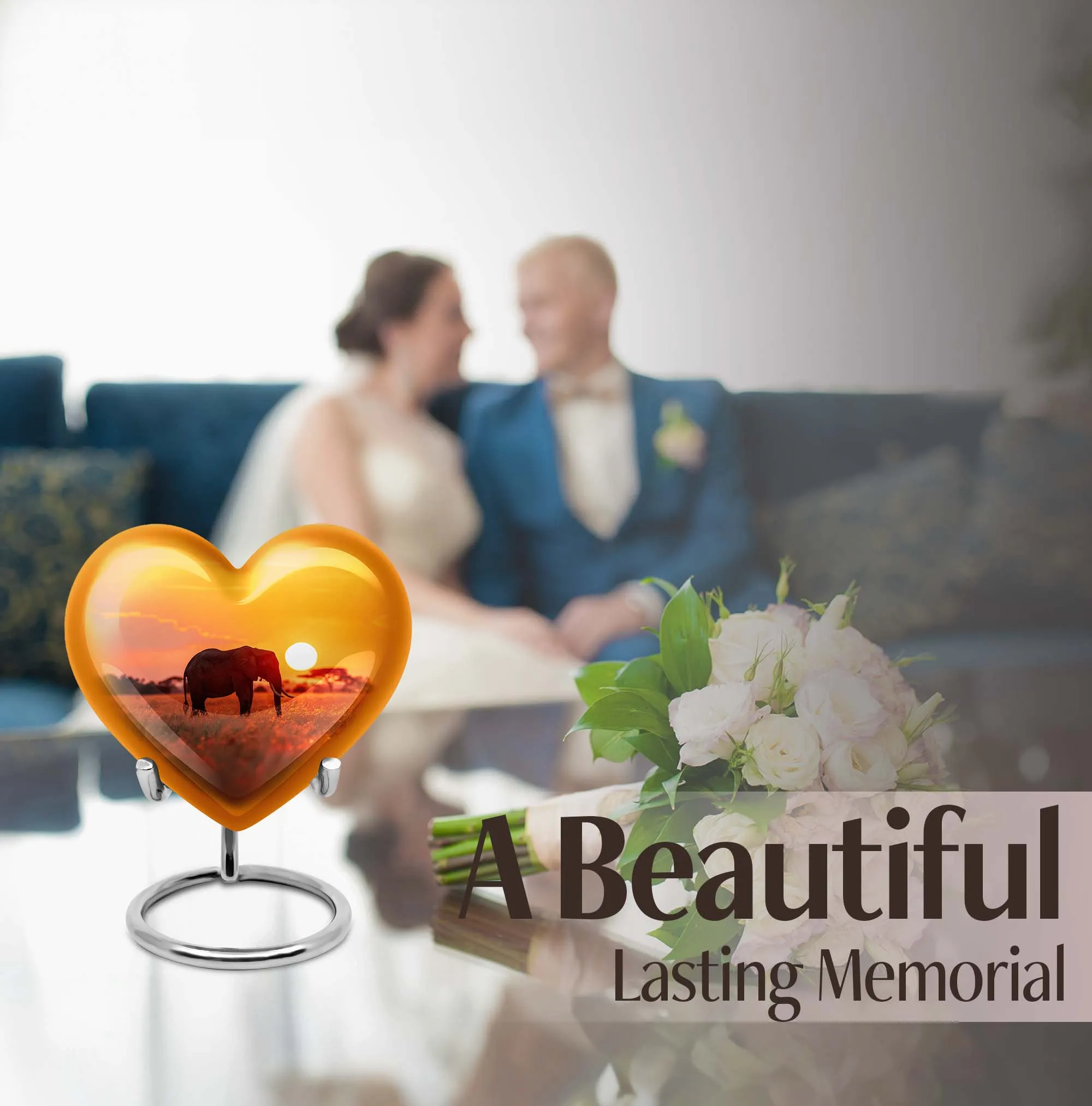 Elephant Urn Serenity: Substantial Offering for Male Cremation