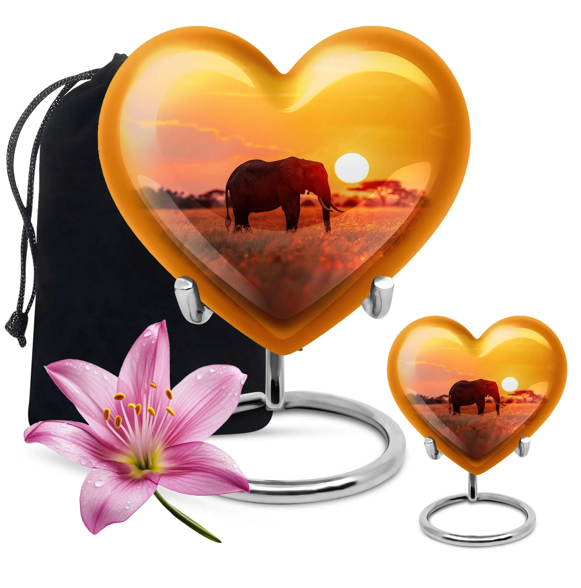 Elephant Urn Serenity: Substantial Offering for Male Cremation