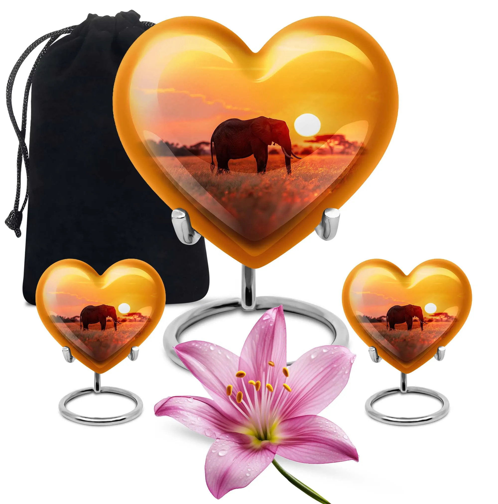 Elephant Urn Serenity: Substantial Offering for Male Cremation