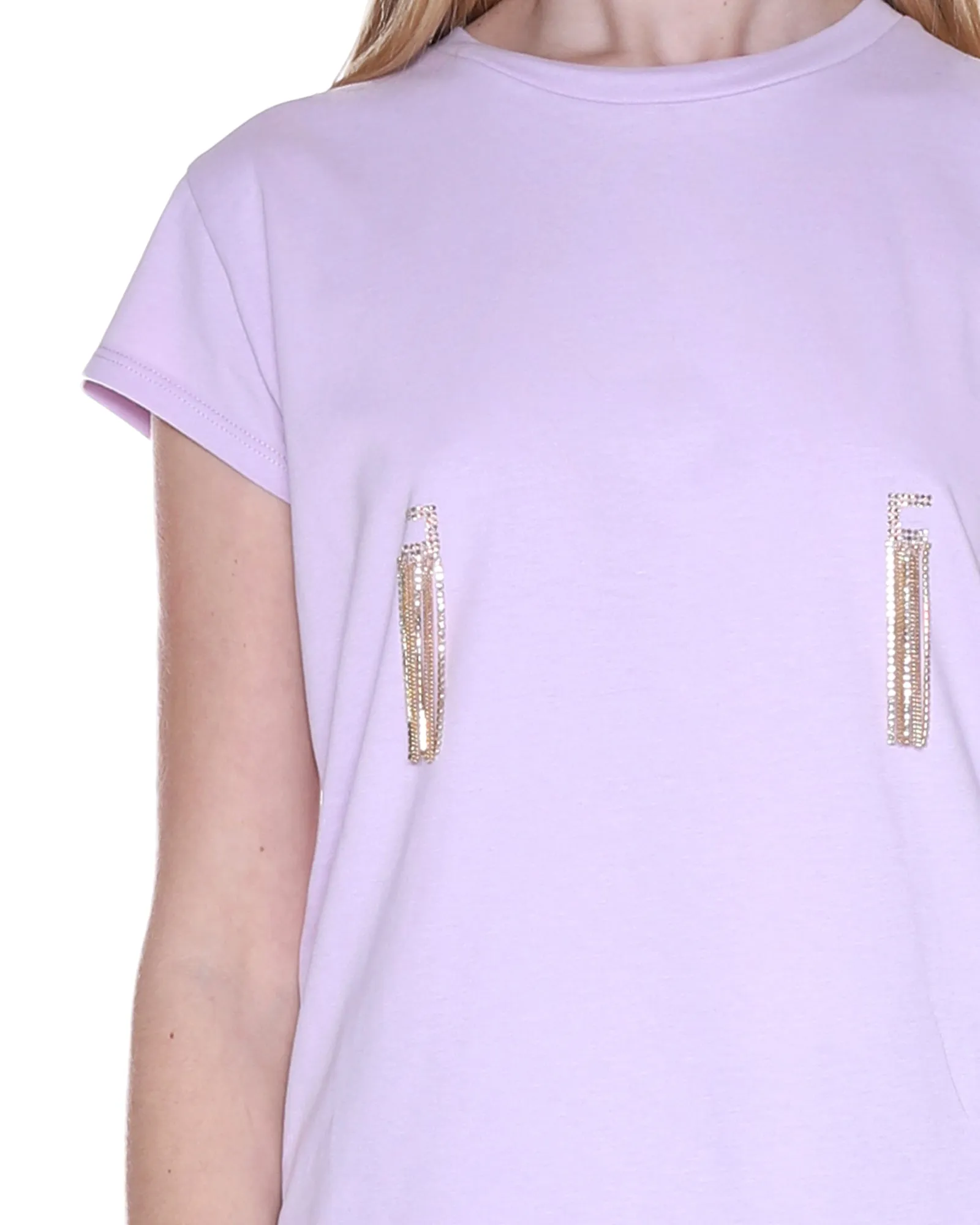 Elisabetta Franchi Chain-Detailed Crewneck T-Shirt