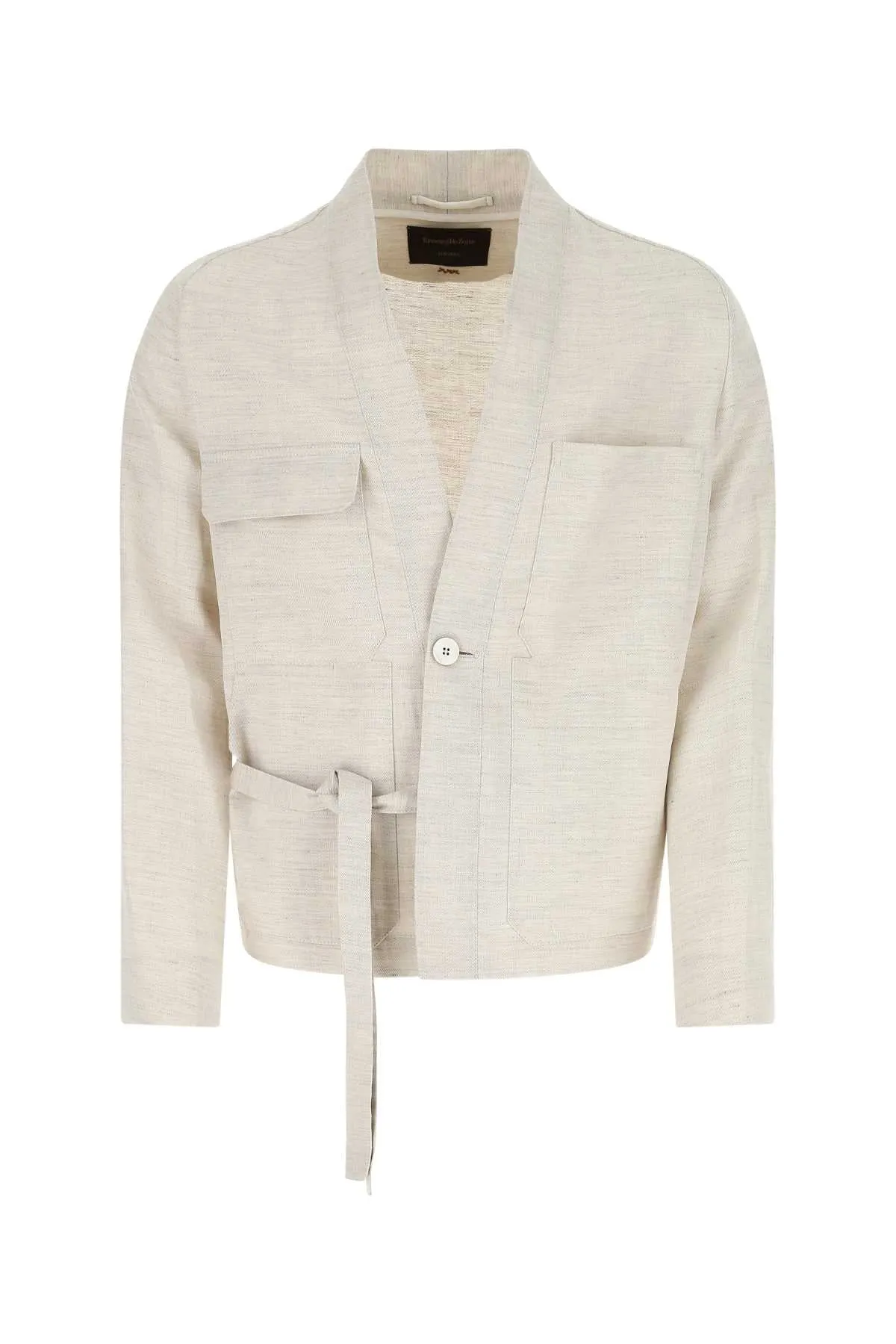Ermenegildo Zegna Tie Detailed V-Neck Blazer