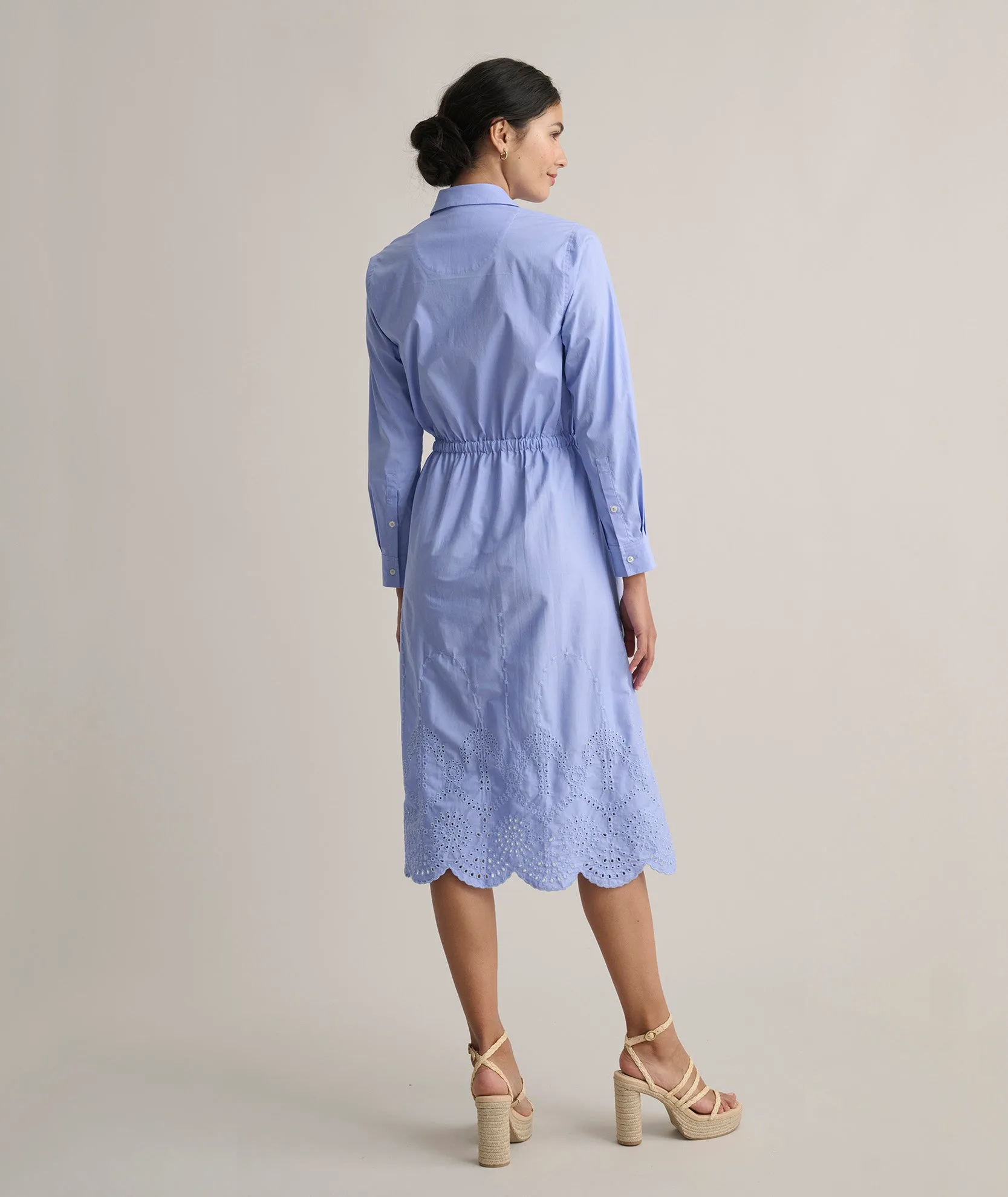 Eyelet-Embroidered Claudia Shirt Dress