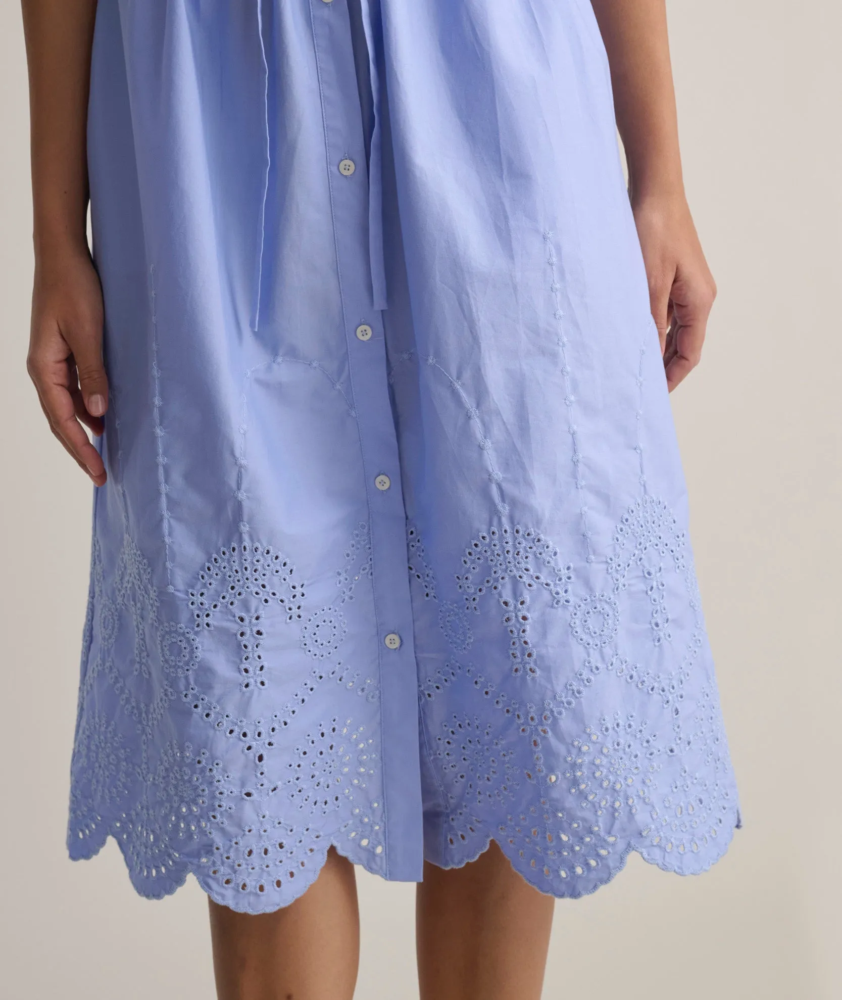 Eyelet-Embroidered Claudia Shirt Dress