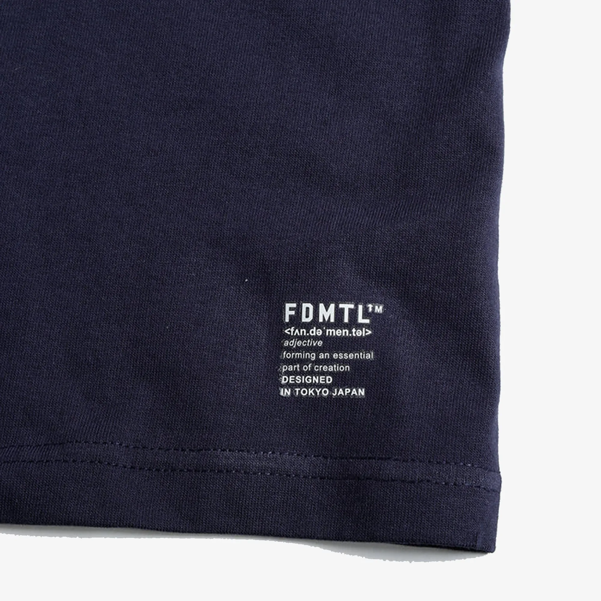 FDMTL | DENIM PRINT TEE { NAVY